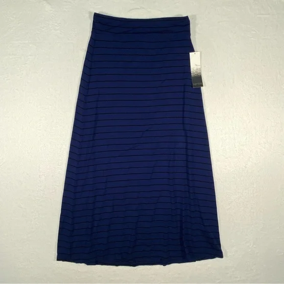 NWT Kensie Women's Skirt Blue/ Black Stripe size Small Boho Hippie Spring - Picture 1 of 10